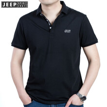 吉普（JEEP） 短袖 男士T恤 黑色  953 