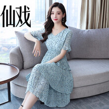 仙戲 圓點 波點，印花 連衣裙