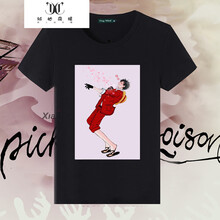 黛芷芙 短袖 男士T恤 路飛 黑 