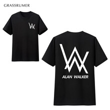 GRASSRUMER 短袖 男士T恤 艾倫沃克B款 黑色 