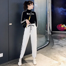 寬松毛呢闊腿褲，微胖妹子的福音