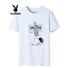 花花公子（PLAYBOY） 短袖 男士T恤 白色219 