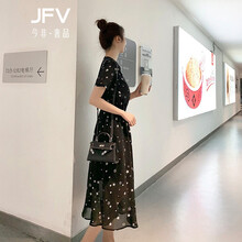 JFV 碎花 紐扣，紗網(wǎng) 連衣裙