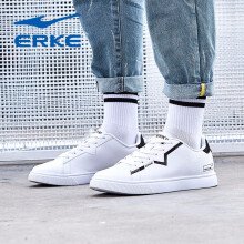 鸿星尔克（ERKE）板鞋正白/正黑1084 