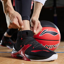 李寧（LI-NING）籃球鞋標(biāo)準(zhǔn)黑/公牛紅/標(biāo)準(zhǔn)白 40