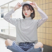 百搭條紋長(zhǎng)袖襯衫，打造時(shí)尚女神
