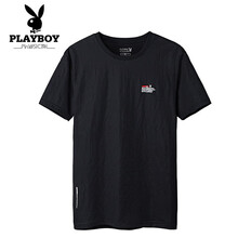 花花公子（PLAYBOY PHYSICAL） 短袖 男士T恤 黑色（220） 
