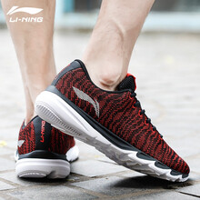 李寧（LI-NING）跑步鞋新基礎黑/李寧紅 41