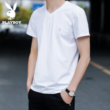 花花公子（PLAYBOY） 短袖 男士T恤 SYZ1233 白色 