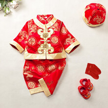 寶寶紅色周歲禮服