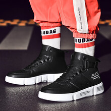 特工狼男士黑色-高幫皮面 41