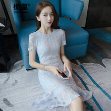 撞色連衣裙，讓你變身性感女神