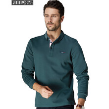吉普（JEEP） 長袖 男士T恤 綠色 XL，L，M，XXXL，XXL