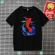 途尊（kingtrip） 短袖 男士T恤 黑 魚(yú)躍九天 