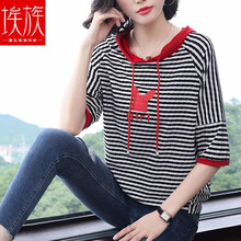 修身?xiàng)l紋長袖襯衫，打造性感女神