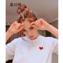 維川琦（WEICHUANQI） 繡花 短袖 T恤 女 圓領(lǐng)