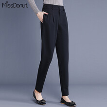 MissDonut 高腰 哈倫褲 女 長褲 休閑褲