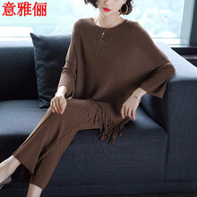 意雅儷 中腰 闊腳褲 女 長(zhǎng)褲 休閑褲