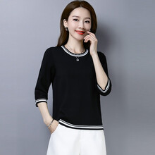 小賴猴（XIAOLAIHOU） 拼接，紗網(wǎng) 短袖 T恤 女 圓領(lǐng)