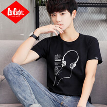 Lee Cooper 短袖 男士T恤 T15黑色 