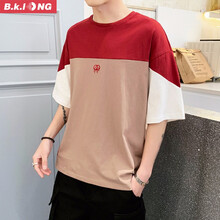 巴克龍（bakelong） 五分袖 男士T恤 DS349酒紅色 