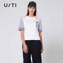 U/TI 印花 短袖 T恤 女 圓領(lǐng)