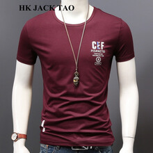 hk jack tao 短袖 男士T恤 棗紅色-706 