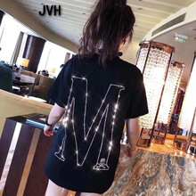 JVH 鉆飾 短袖 T恤 女 圓領(lǐng)