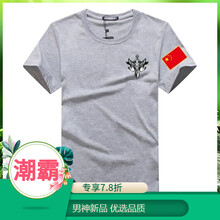 贊璐桐（ZANLUTONG） 短袖 男士T恤 灰色戰(zhàn)狼 短袖 
