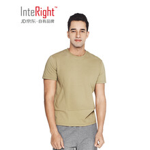 INTERIGHT 短袖 男士T恤 棕綠色 XL，L，XXL，M