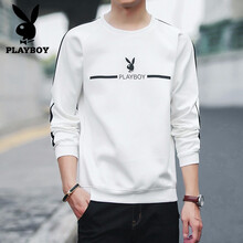 花花公子（PLAYBOY） 長袖 男士T恤 20173白色 