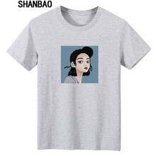 閃爆（SHANBAO） 短袖 男士T恤 T08灰色 
