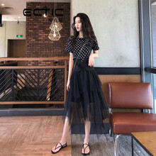 ECTIC 純色 波點 連衣裙