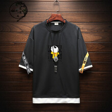 意榮一晟 五分袖 男士T恤 Y18黑色 