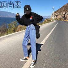 復(fù)古風(fēng)牛仔褲，微胖妹子的好幫手