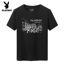 Playboy 短袖 男士T恤 黑色（470） 