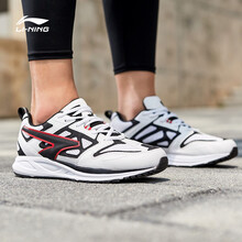 李寧（LI-NING）跑步鞋標(biāo)準(zhǔn)白/標(biāo)準(zhǔn)黑/公牛紅 