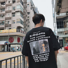SD 五分袖 男士T恤 黑色 