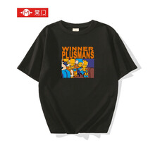 棠門(mén) 短袖 男士T恤 黑色辛普森電影 