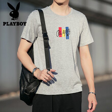花花公子（PLAYBOY ESTABLISHED 1953） 短袖 男士T恤 1917灰色T恤 