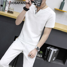 LOOSAFANDA 短袖 男士T恤 A067-M04白色 