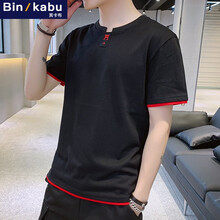 賓卡布（BINKABU） 短袖 男士T恤 黑色 