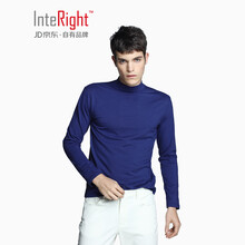 INTERIGHT 長袖 男士T恤 深湖藍(lán) XL，L，M，XXL