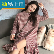 紅色韓版洋裙