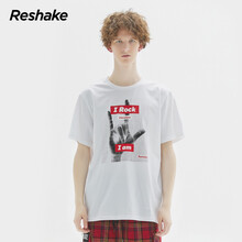 后型格（RESHAKE） 短袖 男士T恤 211白色 