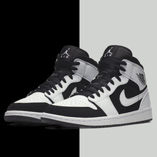 耐克（NIKE）籃球鞋554724/554725-113 黑白熊貓 38