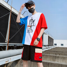 胤笙記 短袖 男士T恤 藍色 