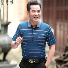 禁忌領(lǐng) 短袖 男士T恤 藍(lán)色 