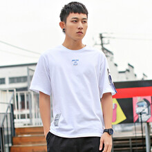 穆杉 五分袖 男士T恤 白色 