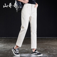 春夏全棉白褲子